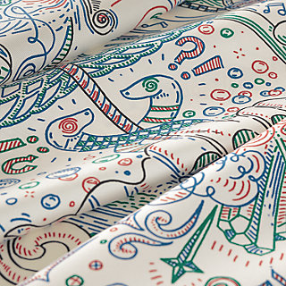Please Hold The Line scarf 90 - Blue | Hermès Finland